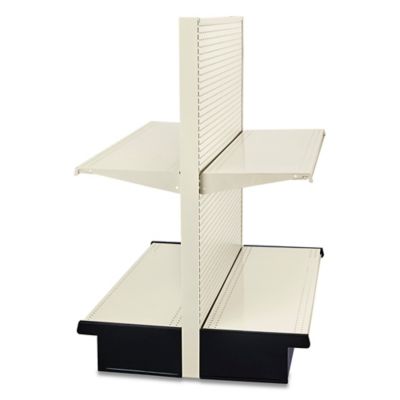 Gondola free standing double retail display shelf