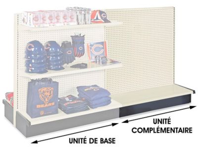  Unité complémentaire pour rayonnage gondole à double face – 48 x 35 x 54 po