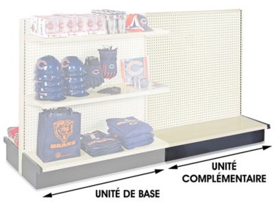 Add-On Unit for Double-Sided Gondola - 48 x 35 x 54", Platinum H-3875PT-ADD