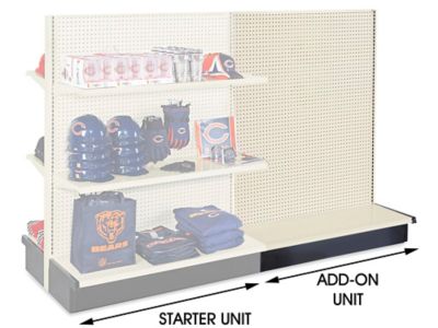 Add-On Unit for Double-Sided Gondola - 48 x 35 x 72", Platinum H-3876-ADD