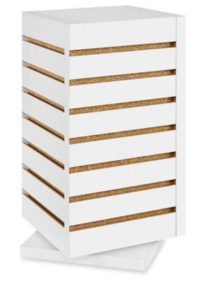 Countertop Slatwall Cube Tower - 9 x 9 x 17" H-3880