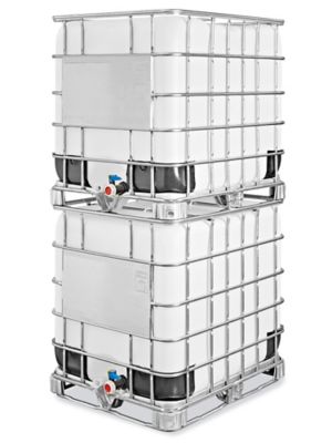 APPROVED VENDOR Liquid Storage Container: 40 in x 46 1/2 in x 48 in,  IBC-275, HDPE With Wire Frame