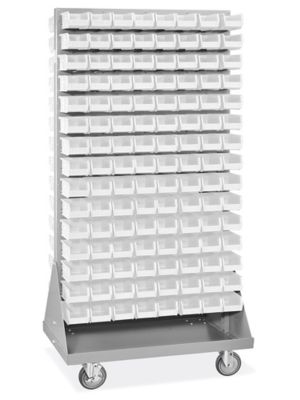 Panel Mobile Stackable Bin Organizer - 7 1/2 x 4 x 3" White Bins H-3889W