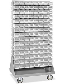 Panel Mobile Stackable Bin Organizer - 7 1/2 x 4 x 3" White Bins H-3889W