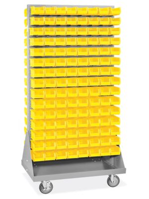 Panel Mobile Stackable Bin Organizer - 7 1/2 x 4 x 3" Yellow Bins H-3889Y