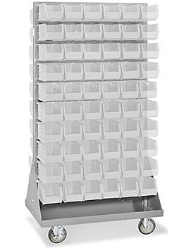 Panel Mobile Stackable Bin Organizer - 11 x 5 1/2 x 5" Clear Bins H-3890C