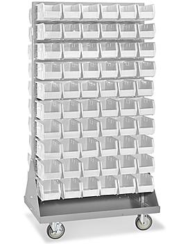 Panel Mobile Stackable Bin Organizer - 11 x 5 1/2 x 5" White Bins H-3890W