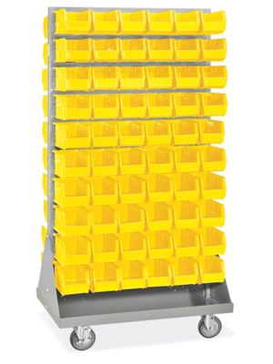 Panel Mobile Stackable Bin Organizer - 11 x 5 1/2 x 5" Yellow Bins H-3890Y