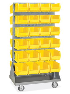 Panel Mobile Stackable Bin Organizer - 15 x 8 x 7" Yellow Bins H-3891Y
