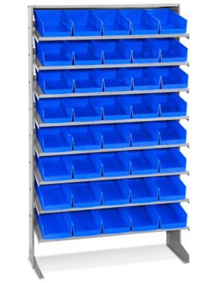 Mobile Gravity Shelf Bin Organizer - 7 x 12 x 4 Bins H-3897 - Uline