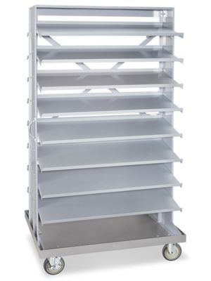 Mobile Gravity Shelf Bin Organizer - 7 x 12 x 4 Bins