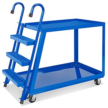 Stock Picking Ladder Cart - 54 x 28 x 51" H-3904