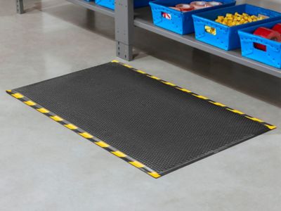 Happy Feet&reg; Mat - 3 x 5', Black/Yellow H-3959B/Y