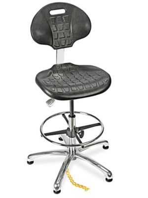 Swivel Shop Stool with Backrest - ULINE - H-7661