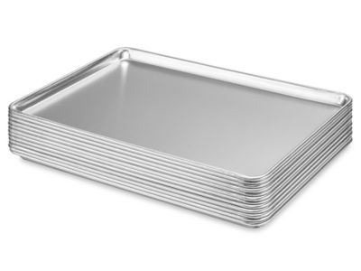 Aluminum Baking Pan - 18 x 26 x 1, Full Sheet - ULINE - Qty of 12 - H-4001