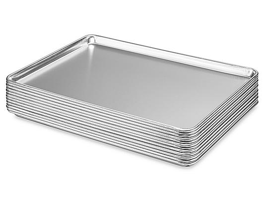 Aluminum Baking Pan - 18 x 26 x 1, Full Sheet - ULINE - Qty of 12 - H-4001