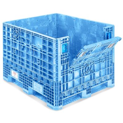Collapsible Bulk Container - 48 x 40 x 34", 1,500 lb Capacity, Blue H-4052BLU