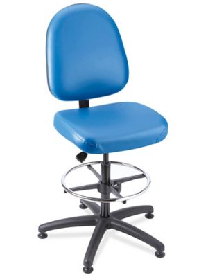 スツール industrial design)Bluelegs lifting stool Deluxe Vinyl Work Stool - Blue H-4066BLU - Uline
