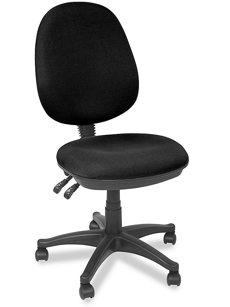 Fabric Task Chair Black H 4111bl Uline, Task Chairs Without Arms