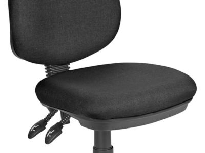 Fabric Office Stool - Black H-7589BL - Uline