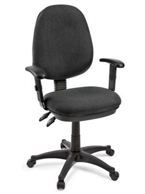 Fabric Task Chair with Adjustable Arms H 4112 Uline