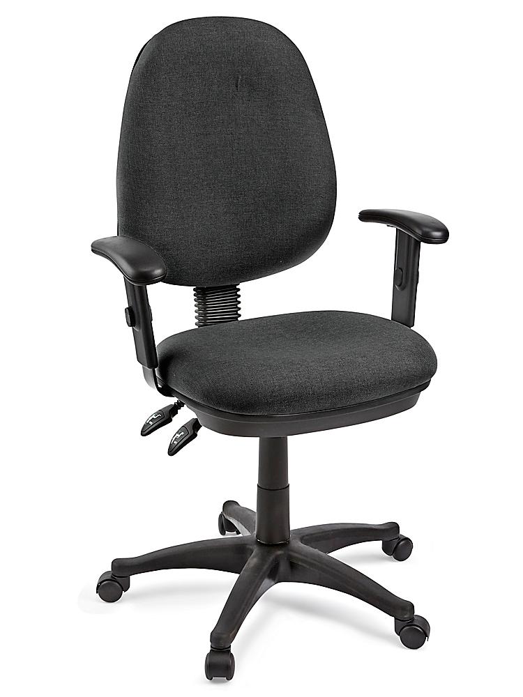 Zoom ind Forbyde Forhandle Fabric Task Chair with Adjustable Arms H-4112 - Uline