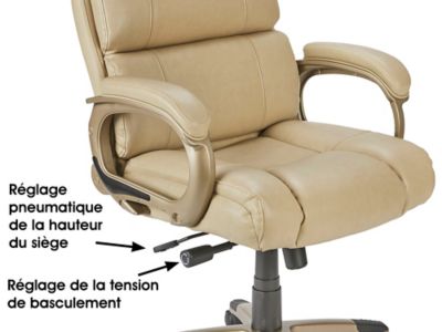 Leather Executive Chair Beige H 4116BE Uline