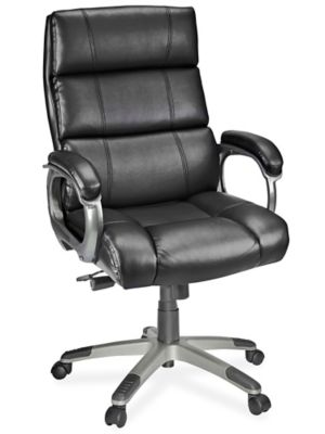 Leather Executive Chair - Black H-4116BL - Uline