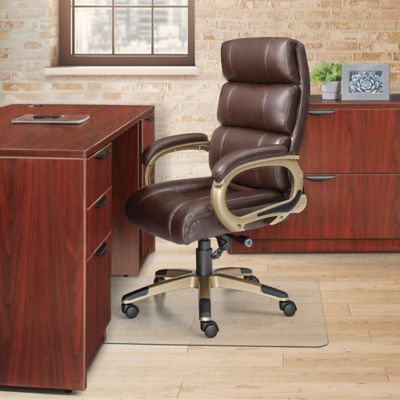 Leather Executive Chair - Dark Brown H-4116BR - ULINE
