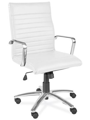 Leather Fashion Chair - White H-4120W - Uline