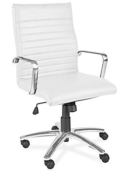 Leather Fashion Chair - White H-4120W
