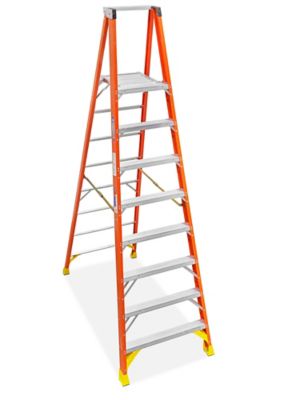 Fiberglass Platform Ladder - 10' Overall Height