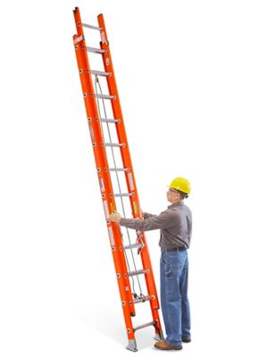 Fiberglass Extension Ladder - 24' H-4138 - ULINE