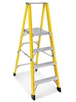 Fiberglass Platform Ladder - 6' Overall Height H-4139