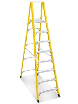 Fiberglass Platform Ladder - 10' Overall Height