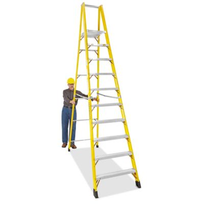 Fiberglass Platform Ladder - 12' Overall Height