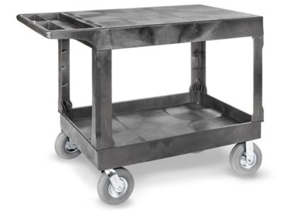 Uline Flat Shelf Utility Cart with Pneumatic Wheels - 44 x 25 x 37 H-4146  - Uline