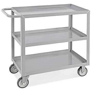 Uline Welded 3-Shelf Steel Cart - 38 x 18 x 35" H-4155