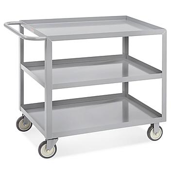 Uline Welded 3-Shelf Steel Cart - 42 x 24 x 35" H-4156