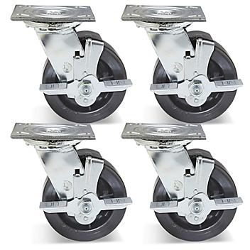 Welded Machine Table Casters - Set of 4 Casters H-4162