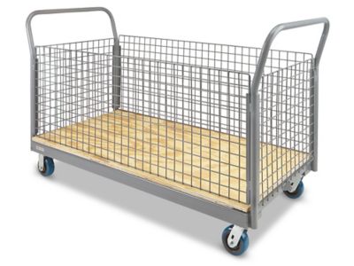 Uline Carrito de Plataforma con Panel Lateral 30 x 60" H4168 Uline