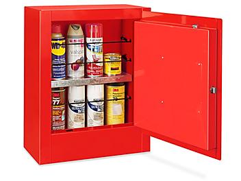 Mini Flammable Storage Cabinet  - Manual Doors, Red H-4174M-R