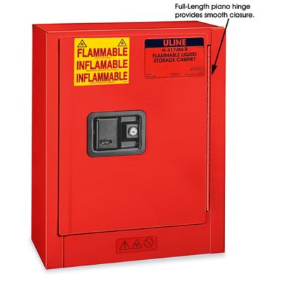 Mini Flammable Storage Cabinet - Manual Doors, Yellow H-4174M-Y - Uline