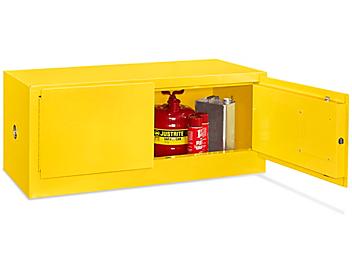 Stackable Flammable Storage Cabinet - Manual Doors, Yellow, 12 Gallon H-4175M-Y
