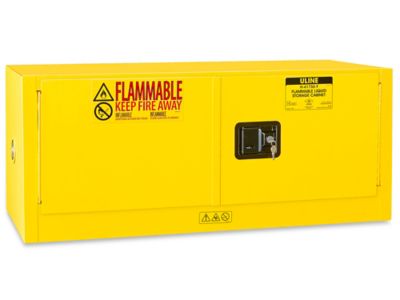 Flammable Storage Cabinet - Stackable, Manual Doors, Yellow, 12