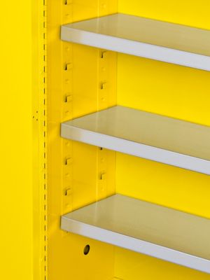 Flammable Storage Cabinet - Wall-Mount, Manual Doors, Yellow, 20