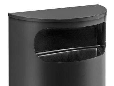 Side-Entry Trash Can - 9 Gallon, Black H-4178 - Uline