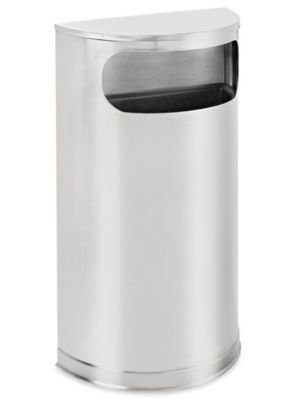 Side-Entry Trash Can - 9 Gallon, Stainless Steel H-4179