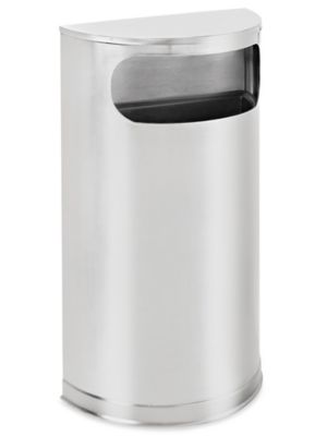 Side-Entry Trash Can - 9 Gallon, Stainless Steel