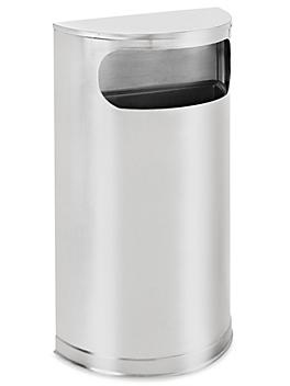 Side-Entry Trash Can - 9 Gallon, Stainless Steel H-4179